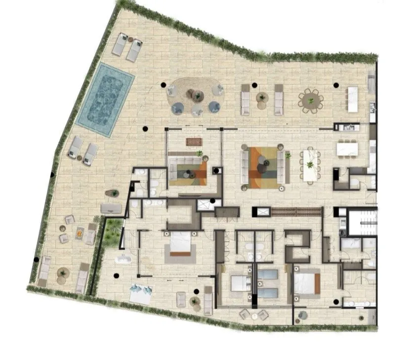 4 Hab + Family + HS (Penthouse)